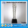 Souvenir Use and creative customized cheap water global shape glass trophy